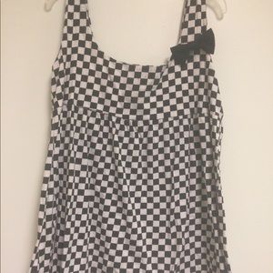 Black and white checkered tank top